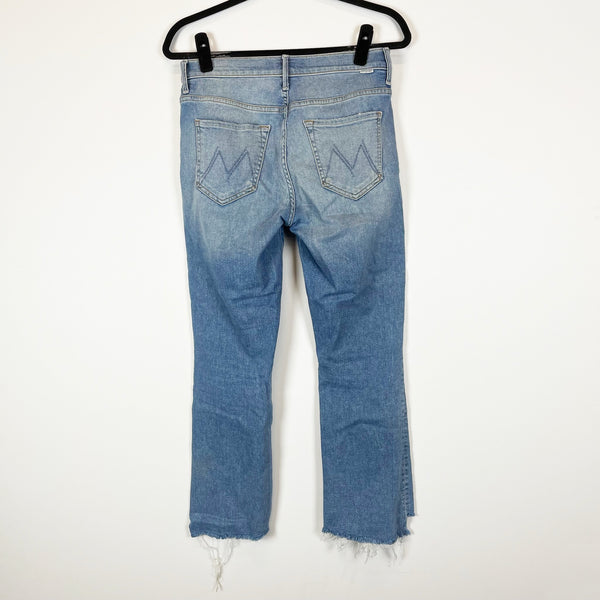 Mother Denim Insider Crop Step Fray Cotton Stretch Skinny Shoot To Thrill Jeans