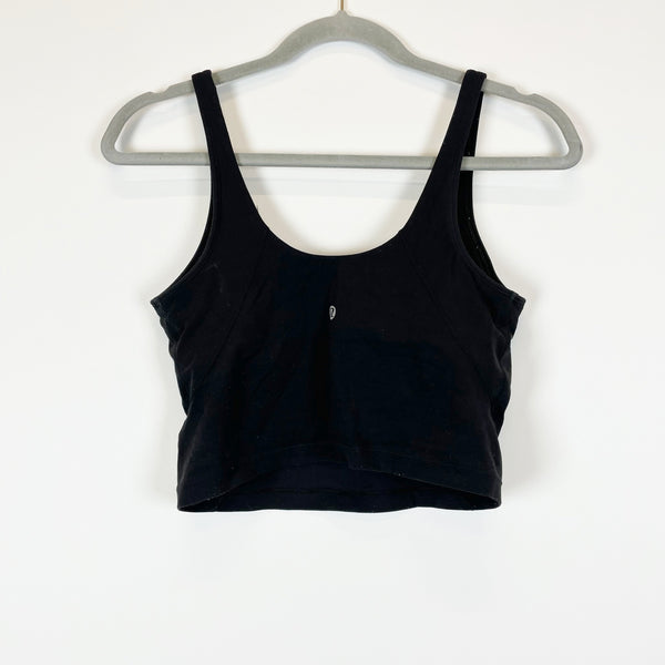 Lululemon Women's Align Tank Built In Bra Athletic Work Out Crop Top Solid Black