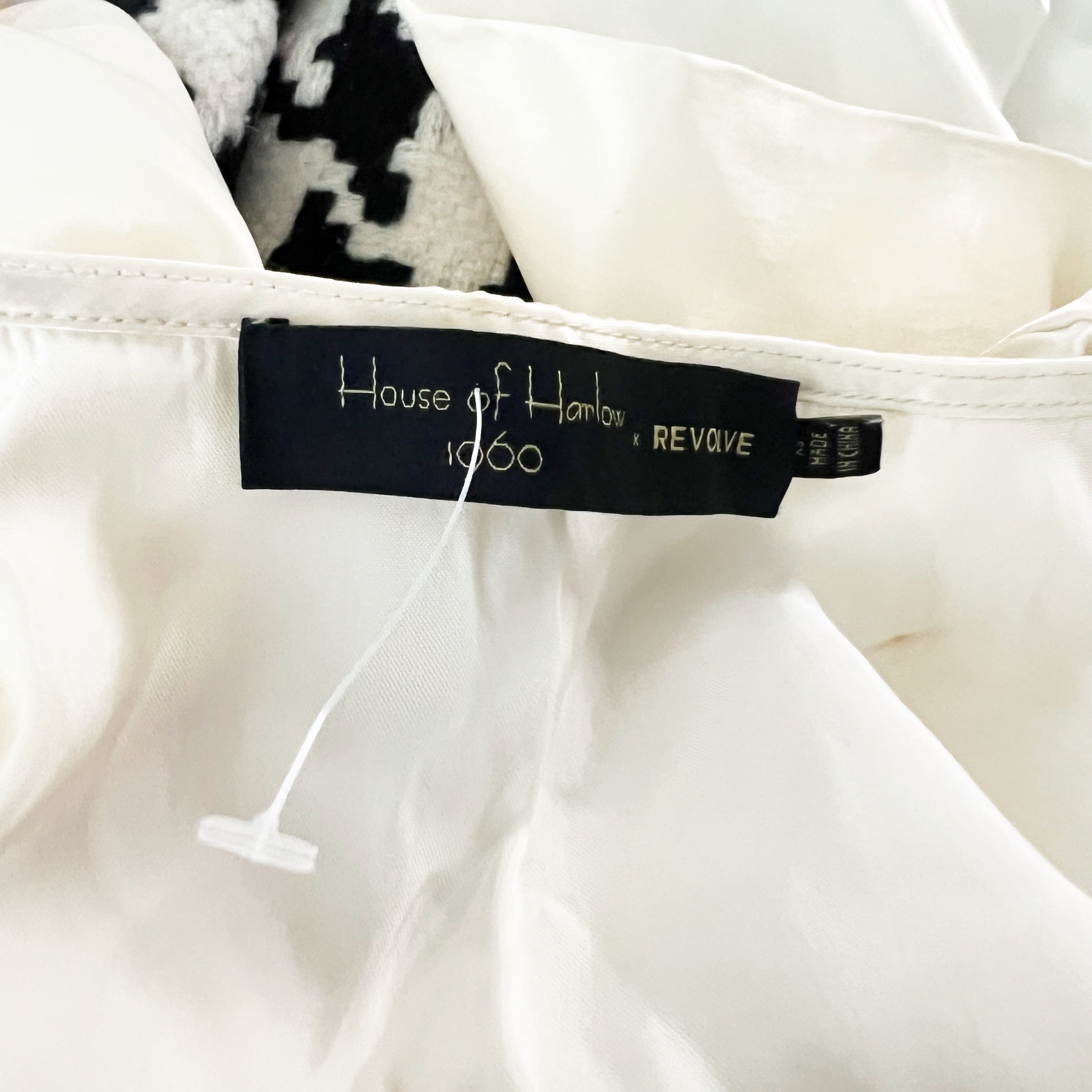 House Of Harlow 1960 x Revolve Averie Satin Ruched Satin Crop Top Blouse Ivory