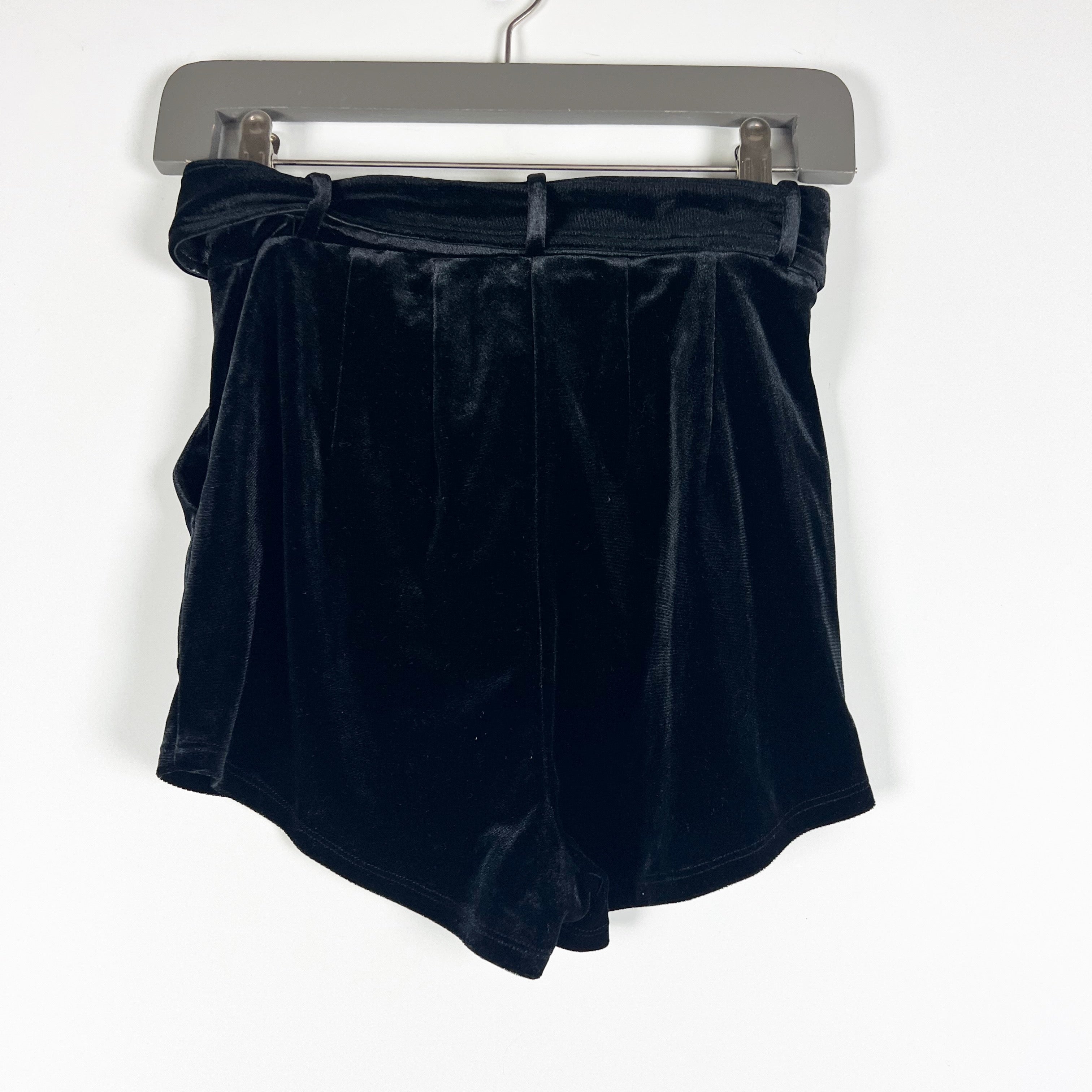 NBD Percy High Rise Velvet Velour Crystal Rhinestone Buckle Mini Hot Shorts XS
