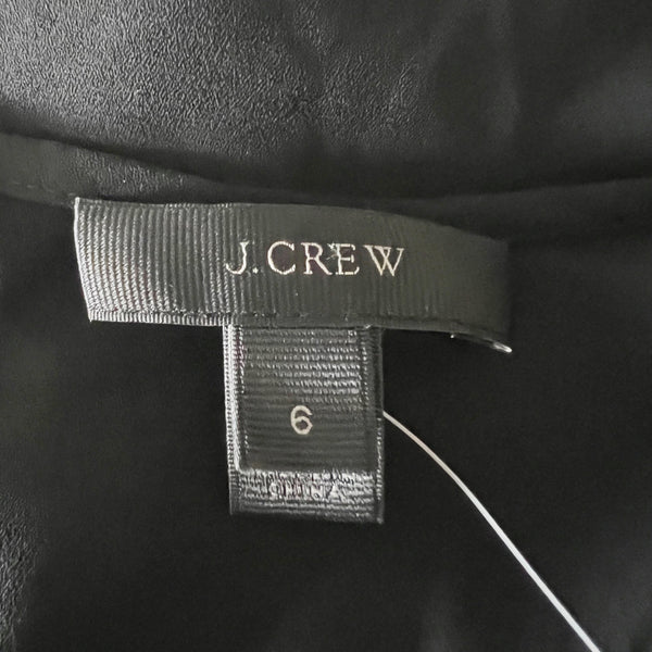 NEW J. Crew Drapey Chiffon Semi Sheer Scoop Neck Sleeveless Tank Top Black 6