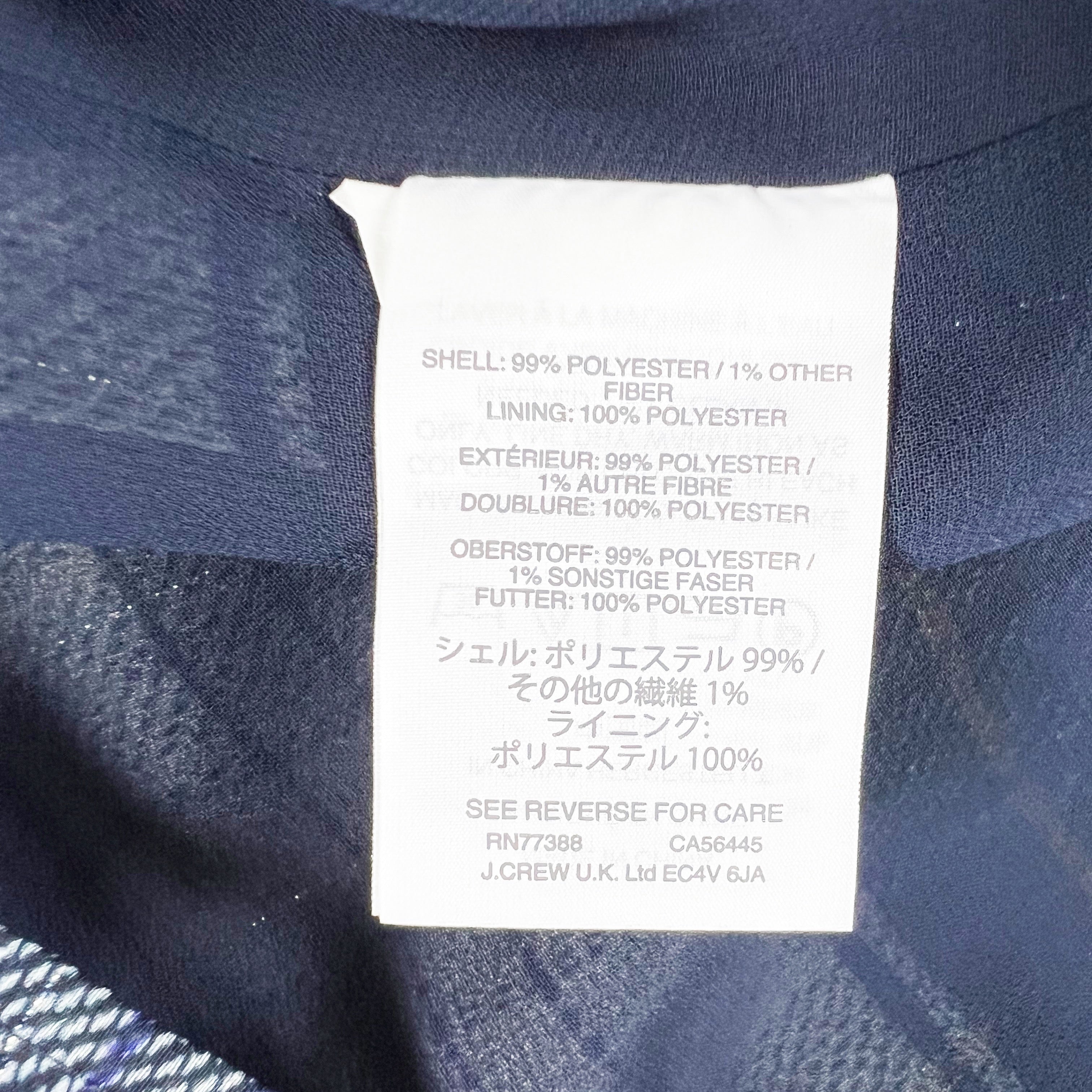 NEW J. Crew Highland Tartan Plaid Print Pattern Chiffon High Neck Blouse Tank P8