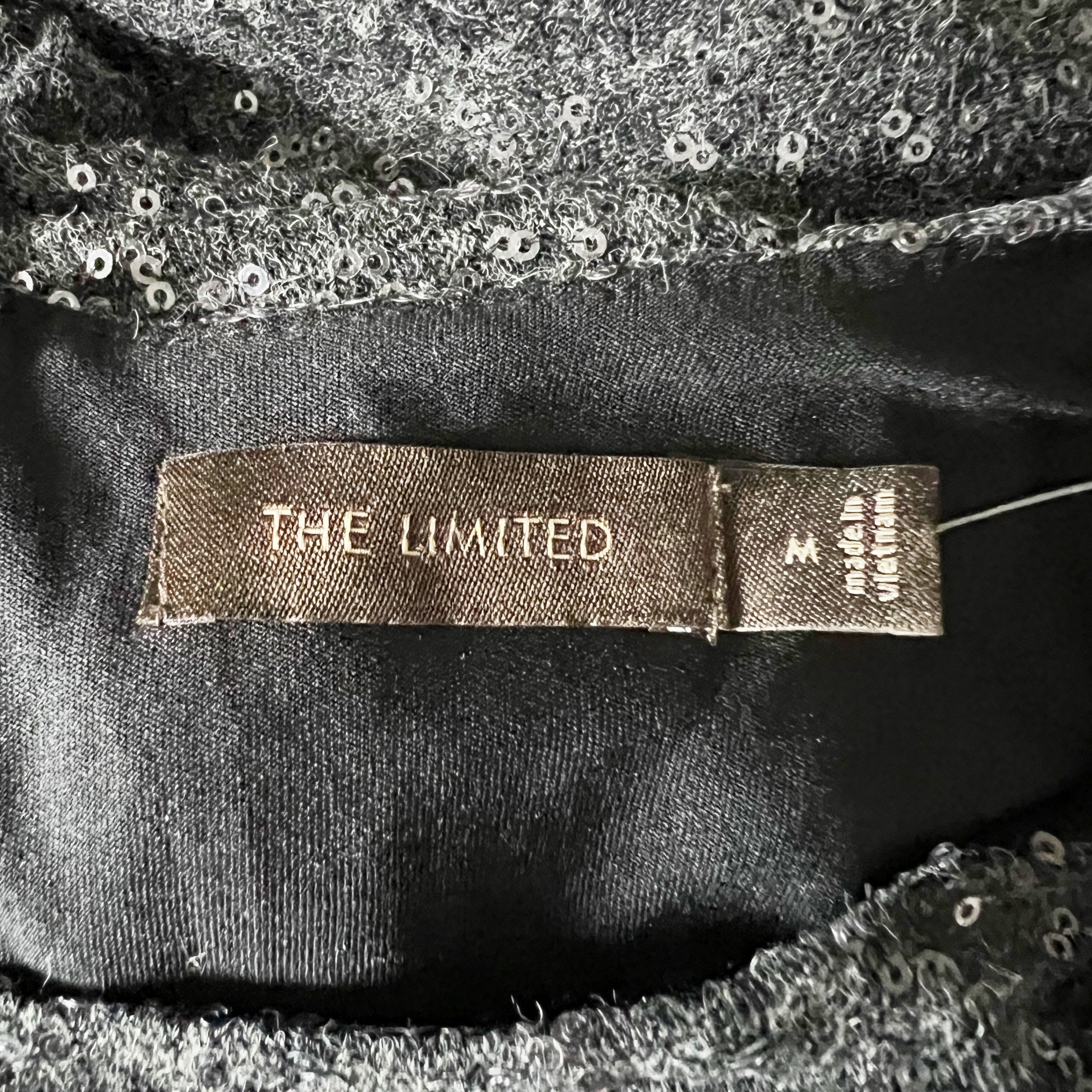 NEW The Limited Allover Sequin Glitter Sparkle Embellished Draped Bow Tie Dress