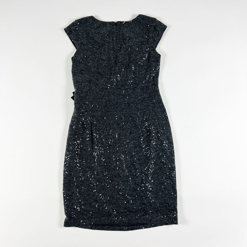NEW The Limited Allover Sequin Glitter Sparkle Embellished Draped Bow Tie Dress