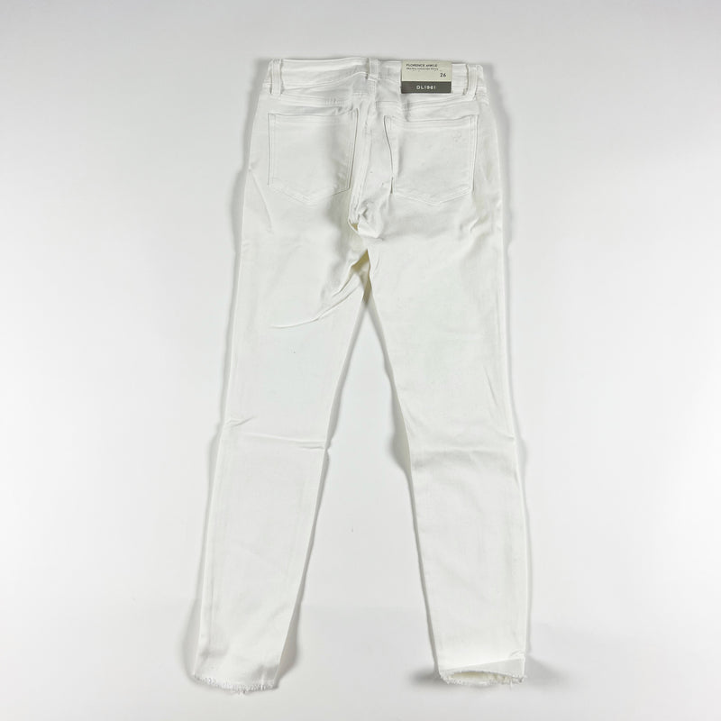 NEW DL1961 Florence Ankle Cotton Stretch Skinny Denim Jeans Milk White Wash 26