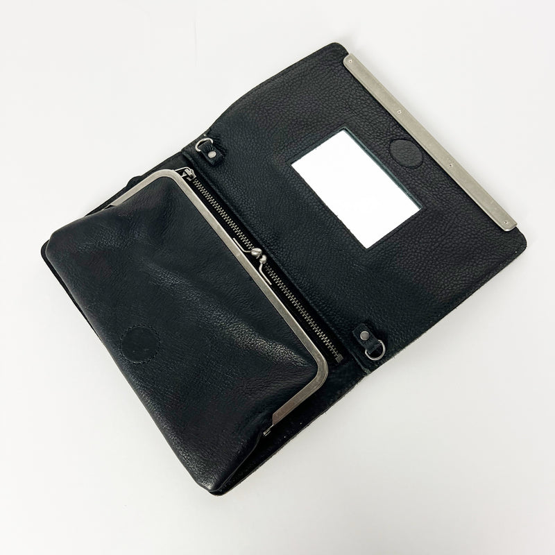 Madewell Leather Multi Print Magnetic Foldover Wallet Clutch Shoulder Purse Bag