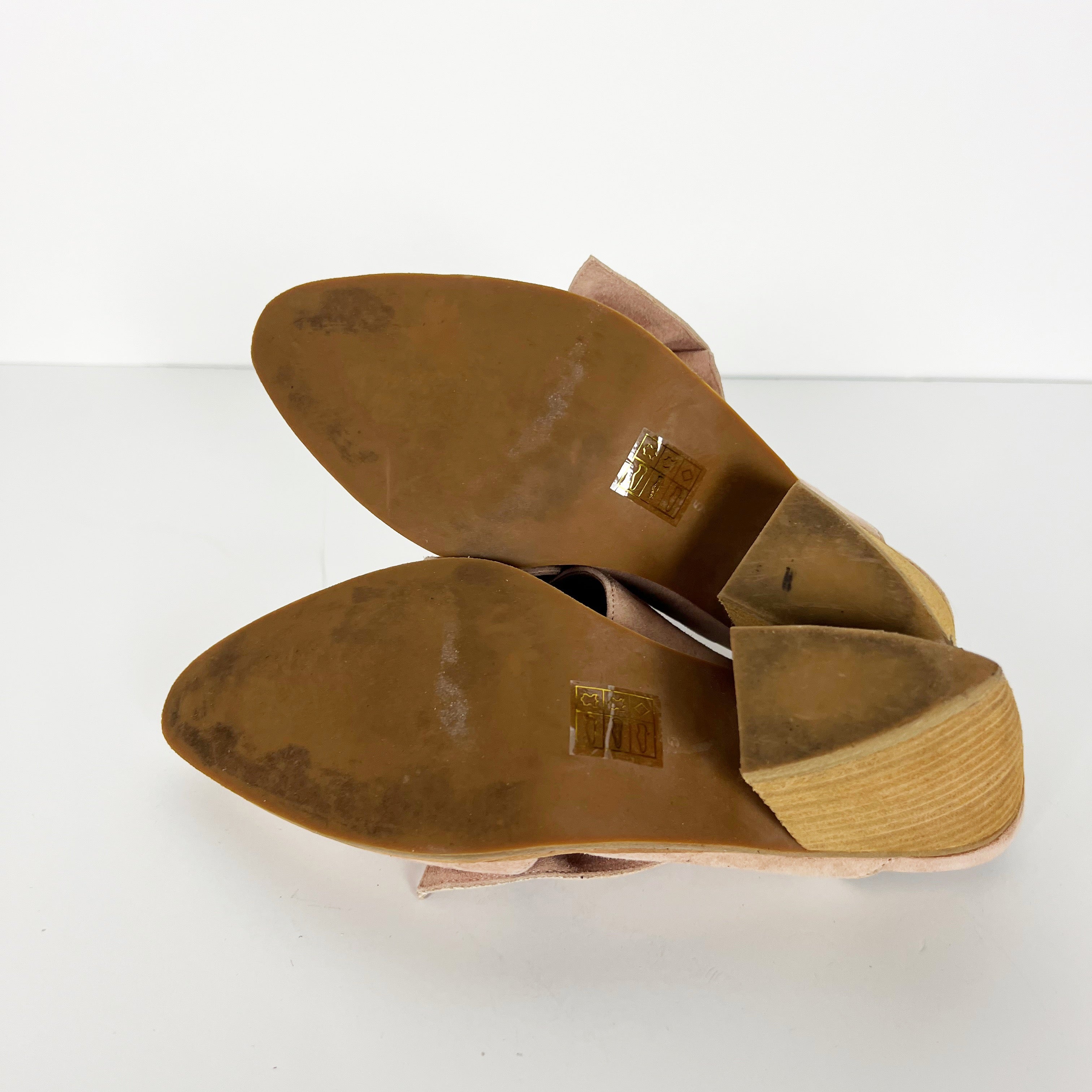 Jeffrey Cambell Cyrus Genuine Suede Pointed Toe Bow Tie Slip On Heels Shoes 5