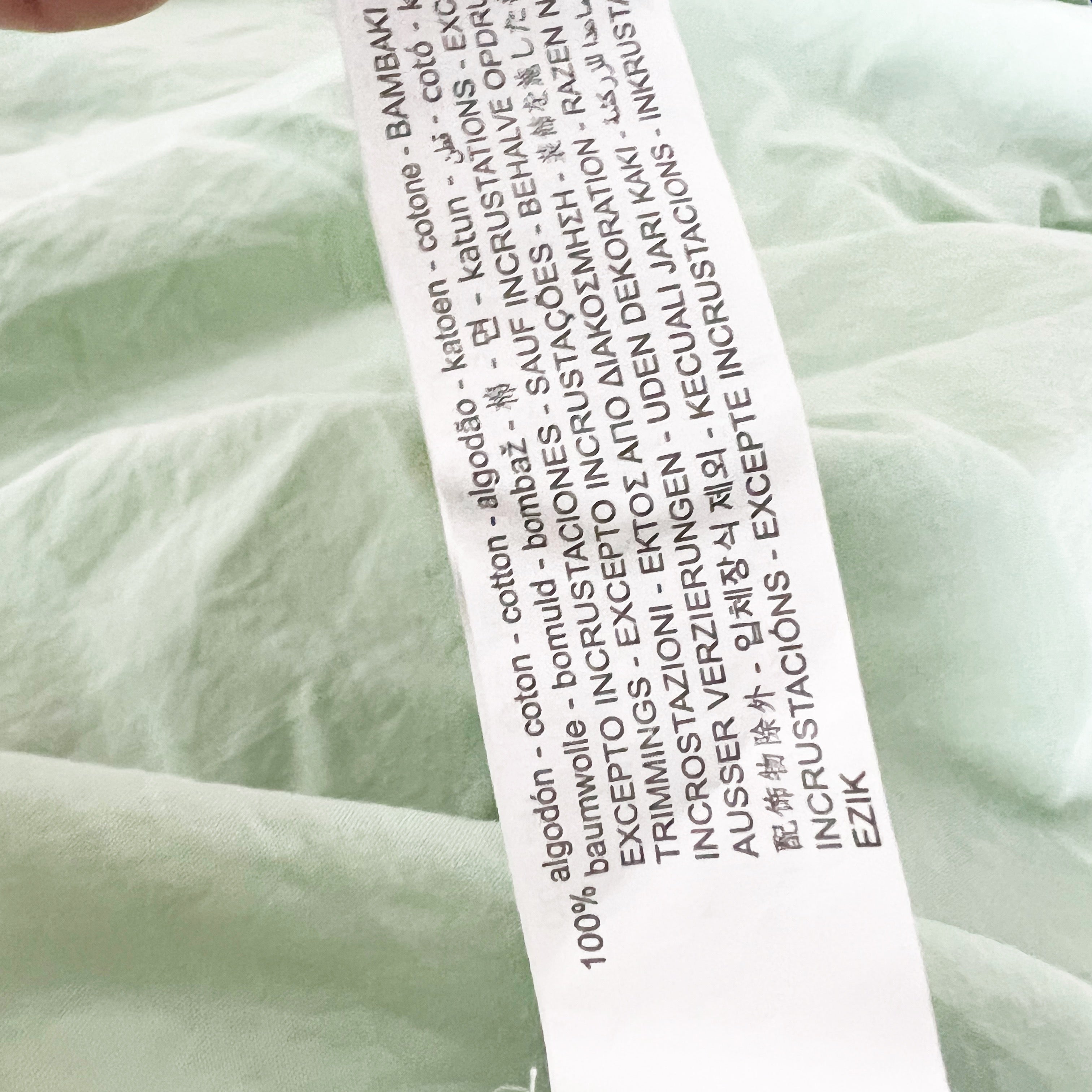 Zara Cotton Poplin Pearl Beaded Embellished High Neck Puff Sleeve Blouse Shirt