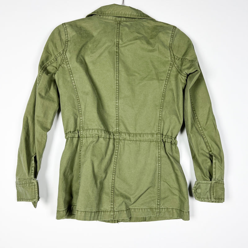 Madewell Women's Fleet Cotton Full Zip Collared Military Utility Jacket Coat XXS