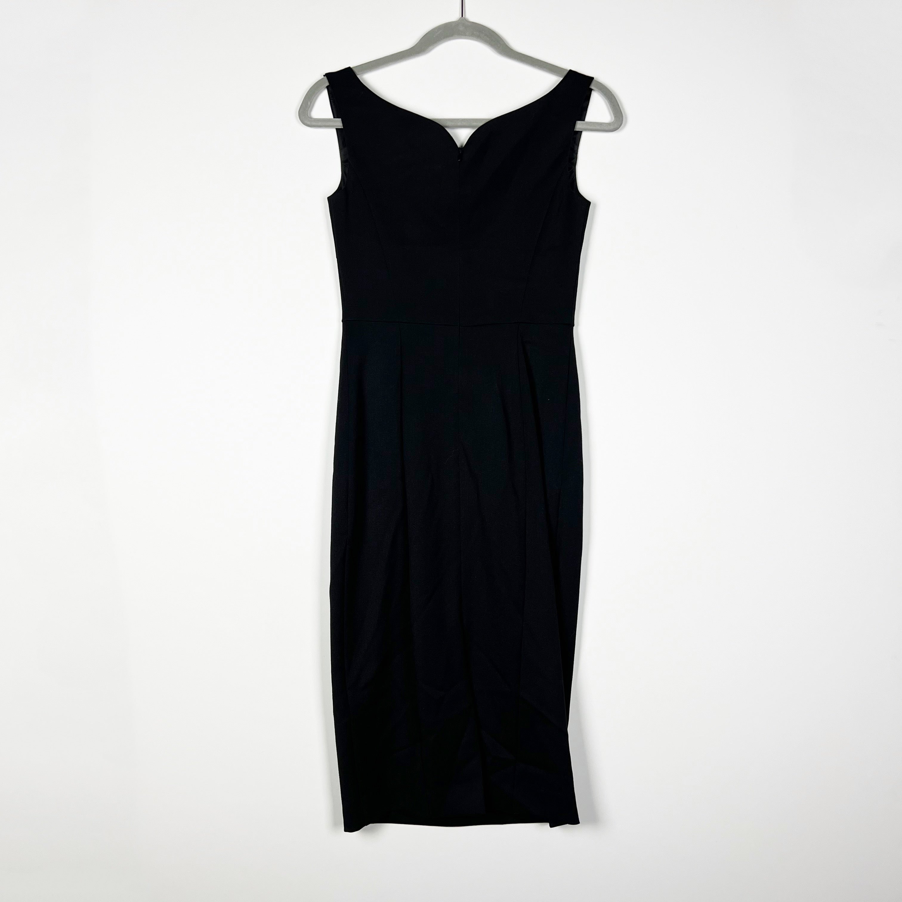 Black Halo Ally Ponte Stretch Sleeveless Sweetheart Neckline Black Sheath Dress