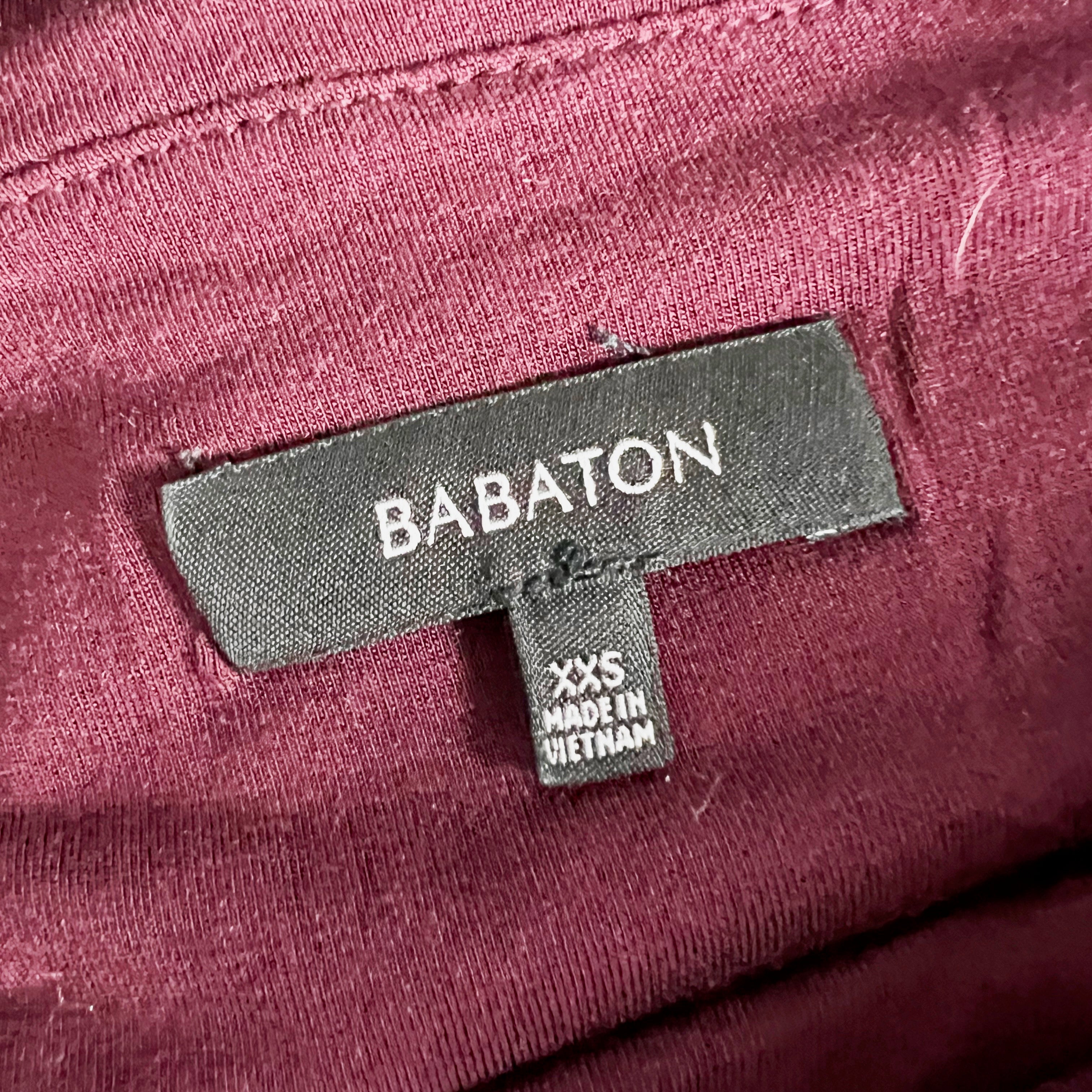 Babaton Aritzia Joaquin Modal Stretch Knit Ruched Bodycon Mini Dress Burgundy