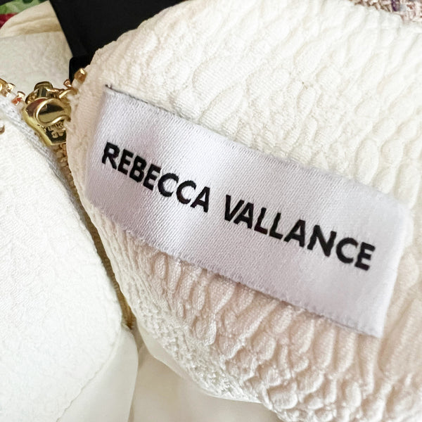 Rebecca Vallance Monique Two Tone Oversize Bow Embellished Cloqué Midi Dress 10