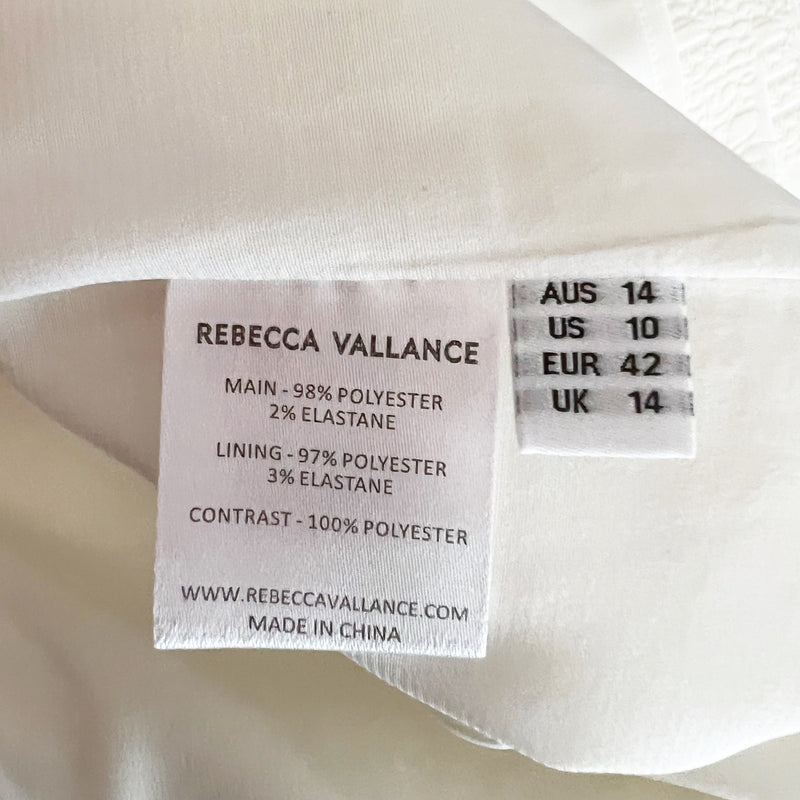 Rebecca Vallance Monique Two Tone Oversize Bow Embellished Cloqué Midi Dress 10