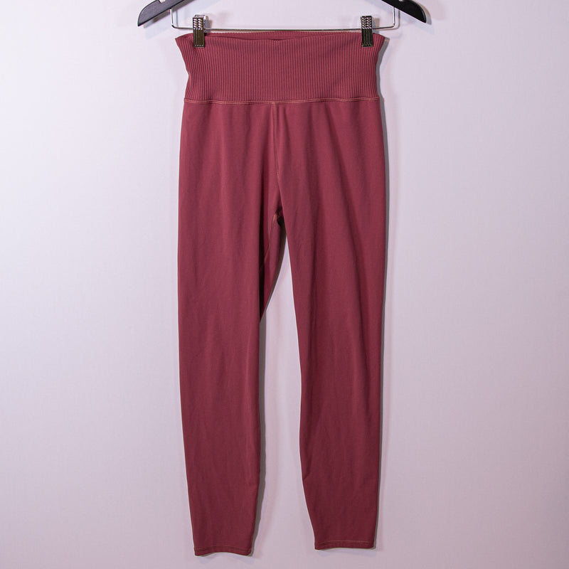 Vuori Women's Rib Studio Performance High Waisted Athletic Leggings Cedar Medium