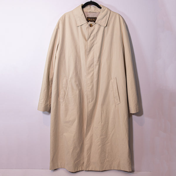 Loro Piana Made In Italy Water Wind Rain Resistant Collared Long Trench Coat XL