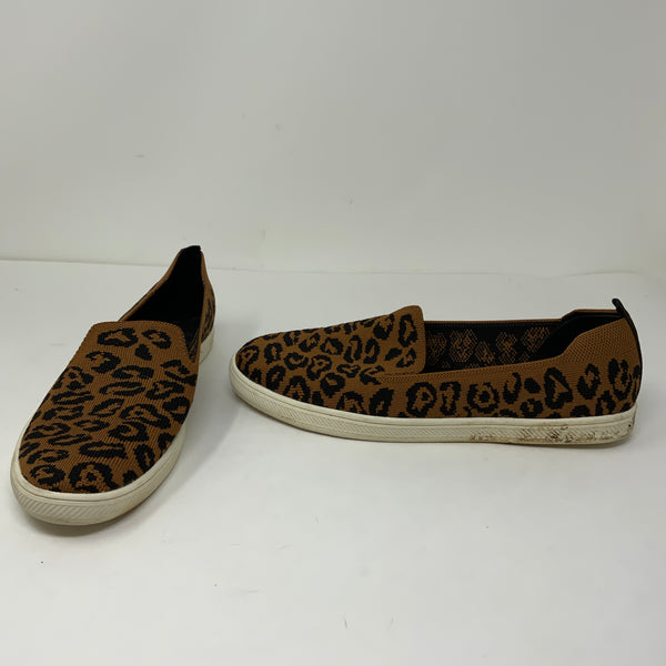 Vince Camuto Cabreli Washable Knit Fabric Stretch Slip On Cheetah Leopard Shoes