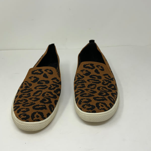 Vince Camuto Cabreli Washable Knit Fabric Stretch Slip On Cheetah Leopard Shoes