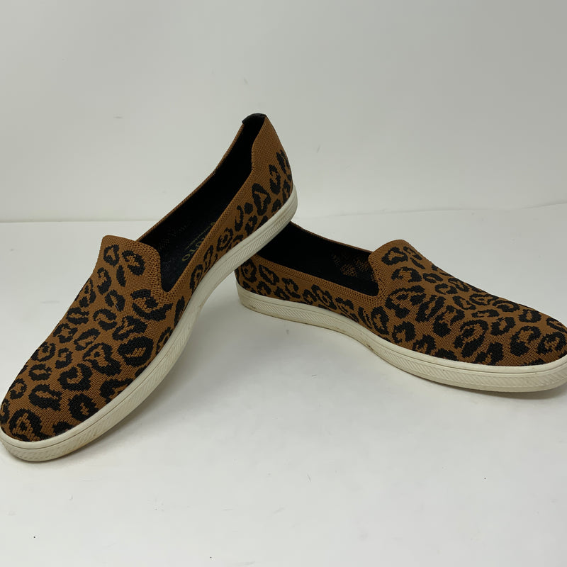 Vince Camuto Cabreli Washable Knit Fabric Stretch Slip On Cheetah Leopard Shoes