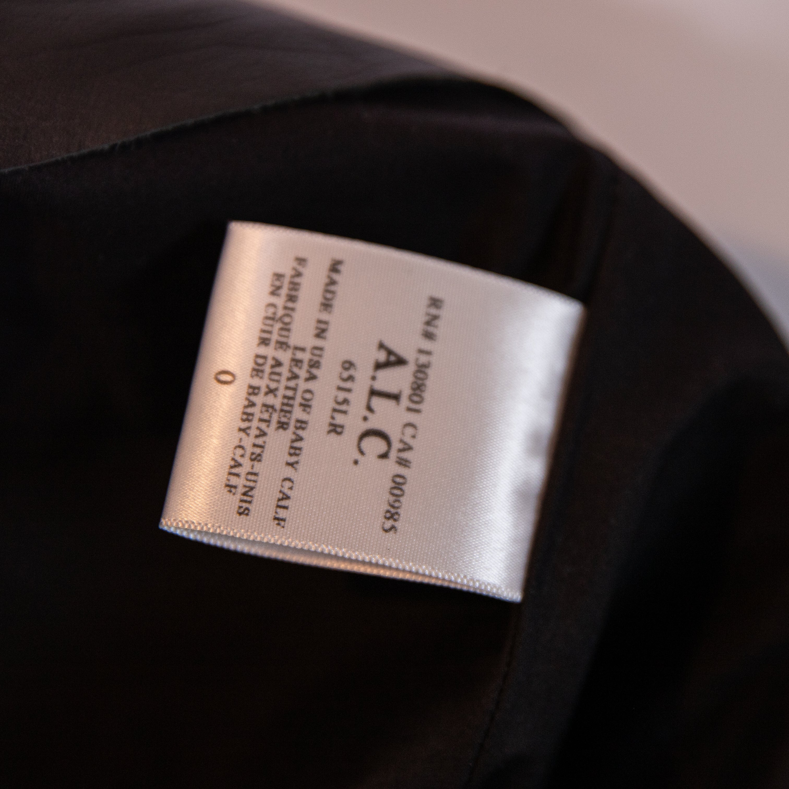 NEW A.L.C. Genuine Leather Panels Sleeveless Scoop Neck Mini Dress Black 0