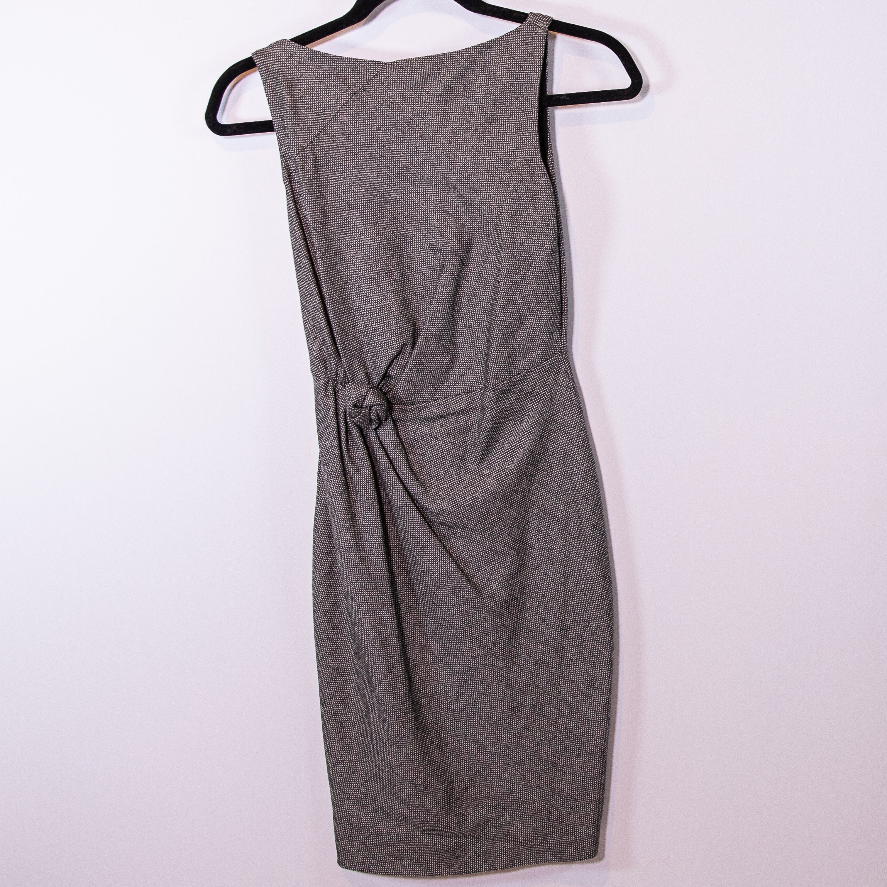 Giamattista Valli Wool Silk Woven Rosette Flower Twist Detail Shift Dress Small