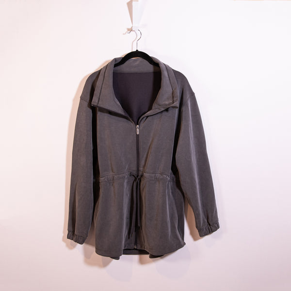 Lululemon Women's Softstreme Cinch-Waist Full Zip Jacket Graphite Grey 10