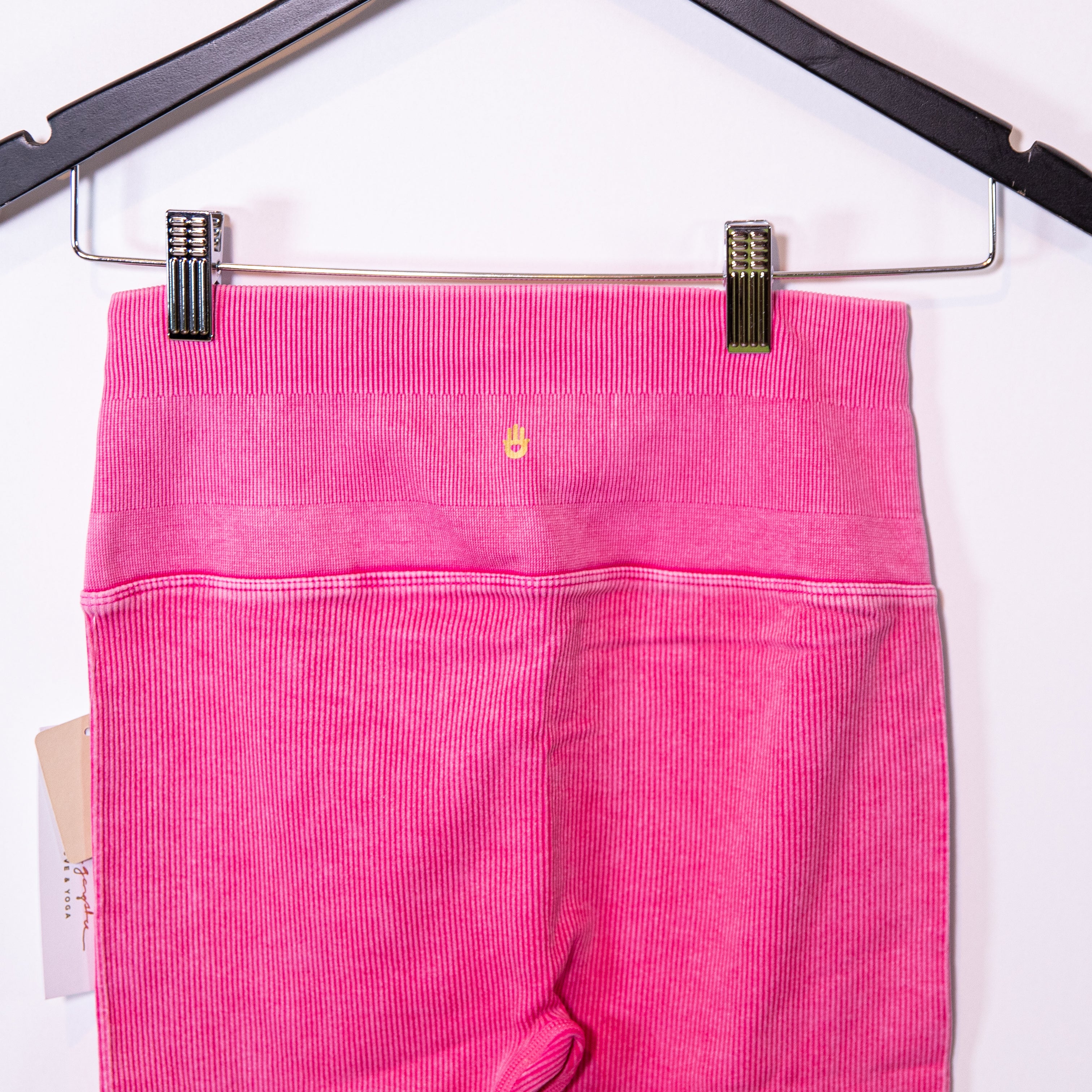 NEW Spiritual Gangster Love Sculpt Washed High Rise 7/8 Legging Neon Pink XS