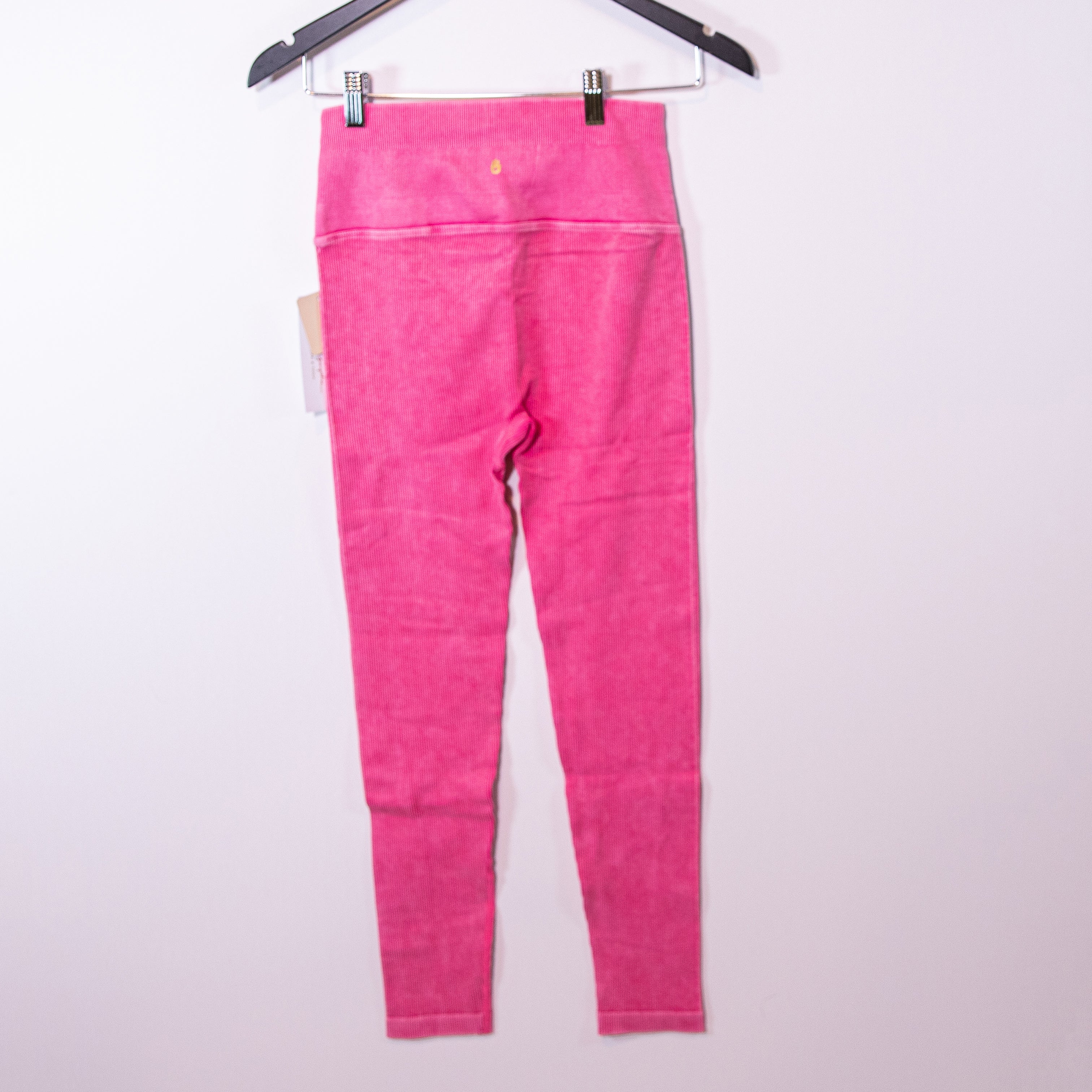 NEW Spiritual Gangster Love Sculpt Washed High Rise 7/8 Legging Neon Pink XS