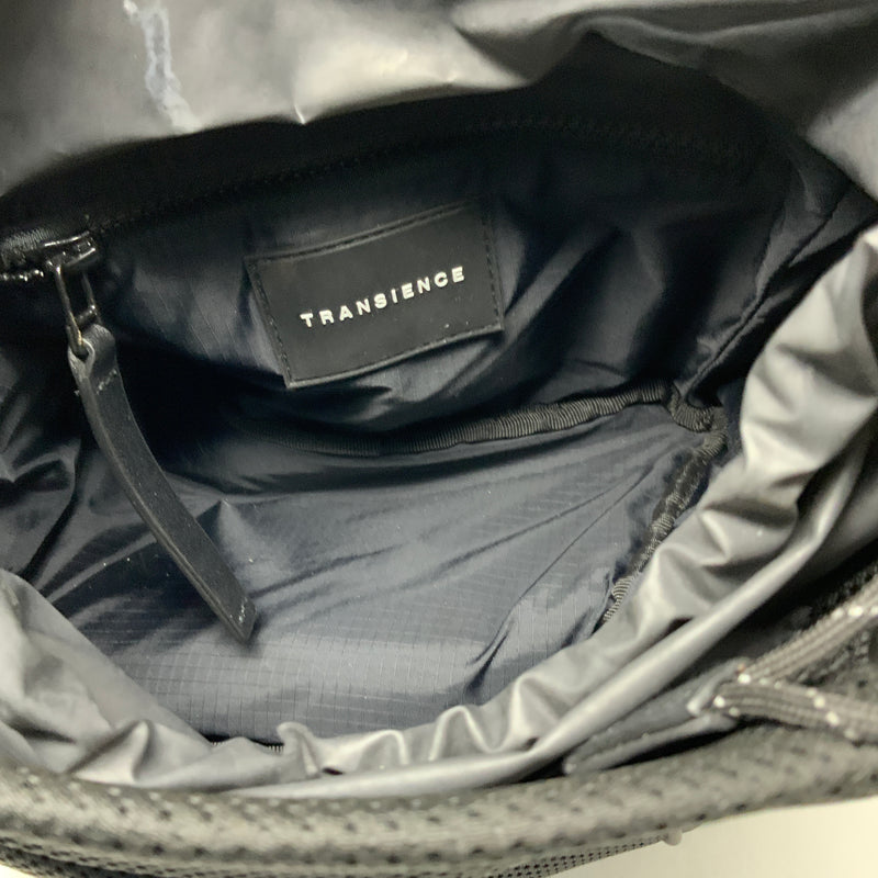 Transience Plunge Black Mesh Lightweight Travel Everyday Drawstring Backpack