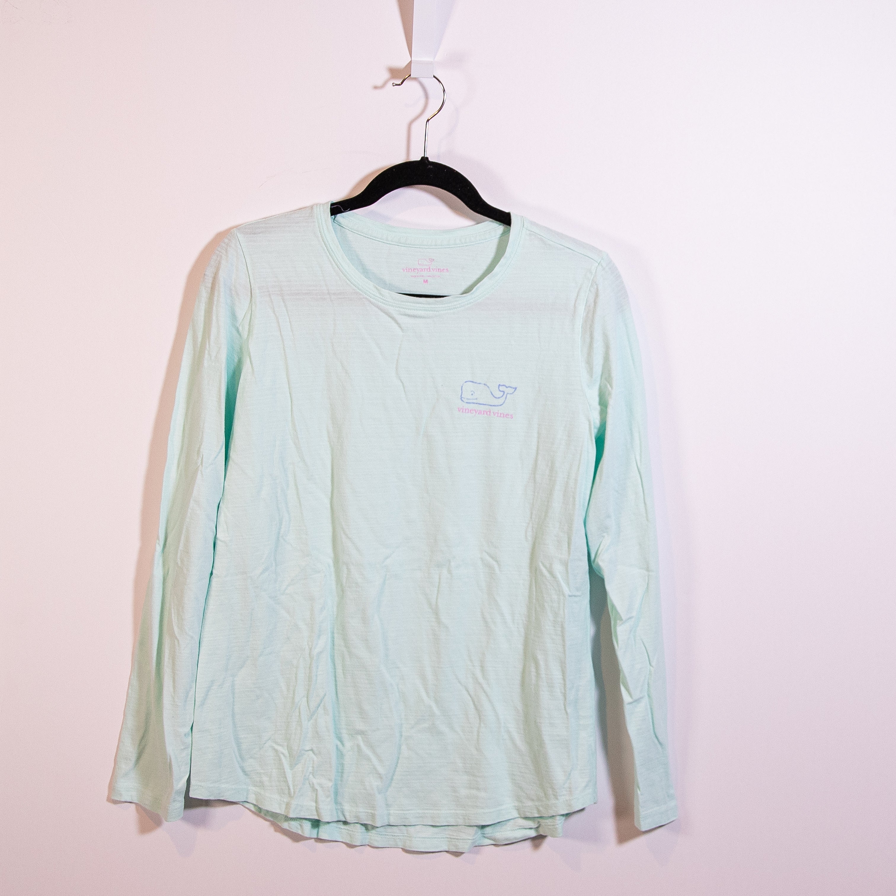 Vineyard Vines Women's Cotton Crew Neck Long Sleeve Graphic Print Tee Shirt M