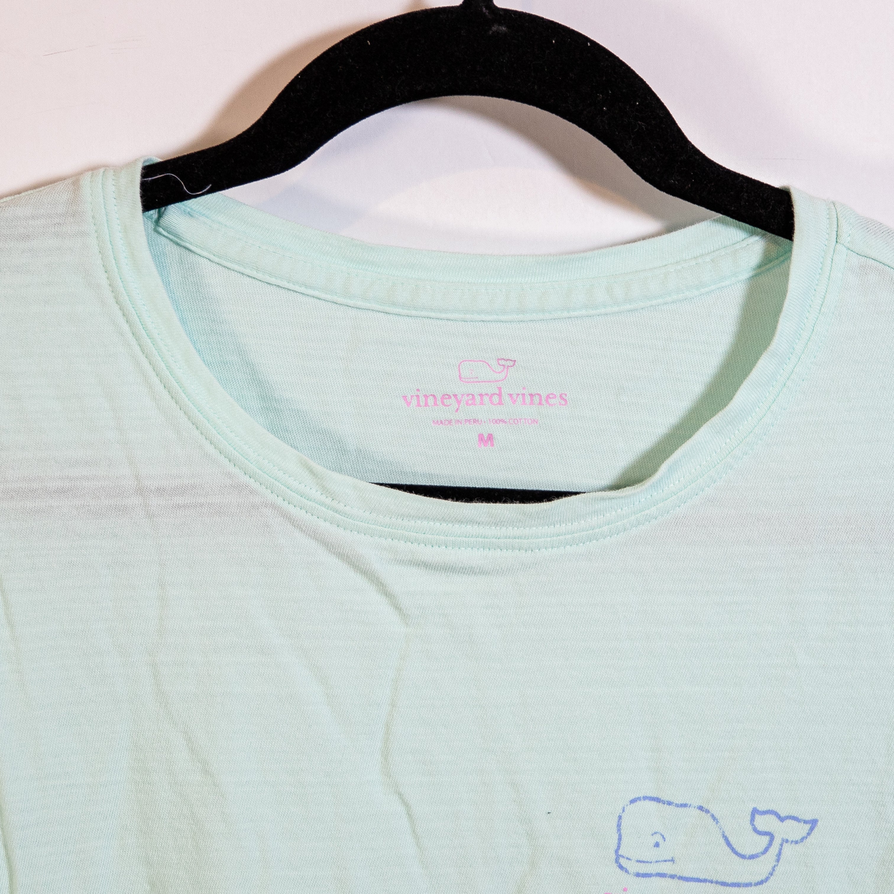 Vineyard Vines Women's Cotton Crew Neck Long Sleeve Graphic Print Tee Shirt M