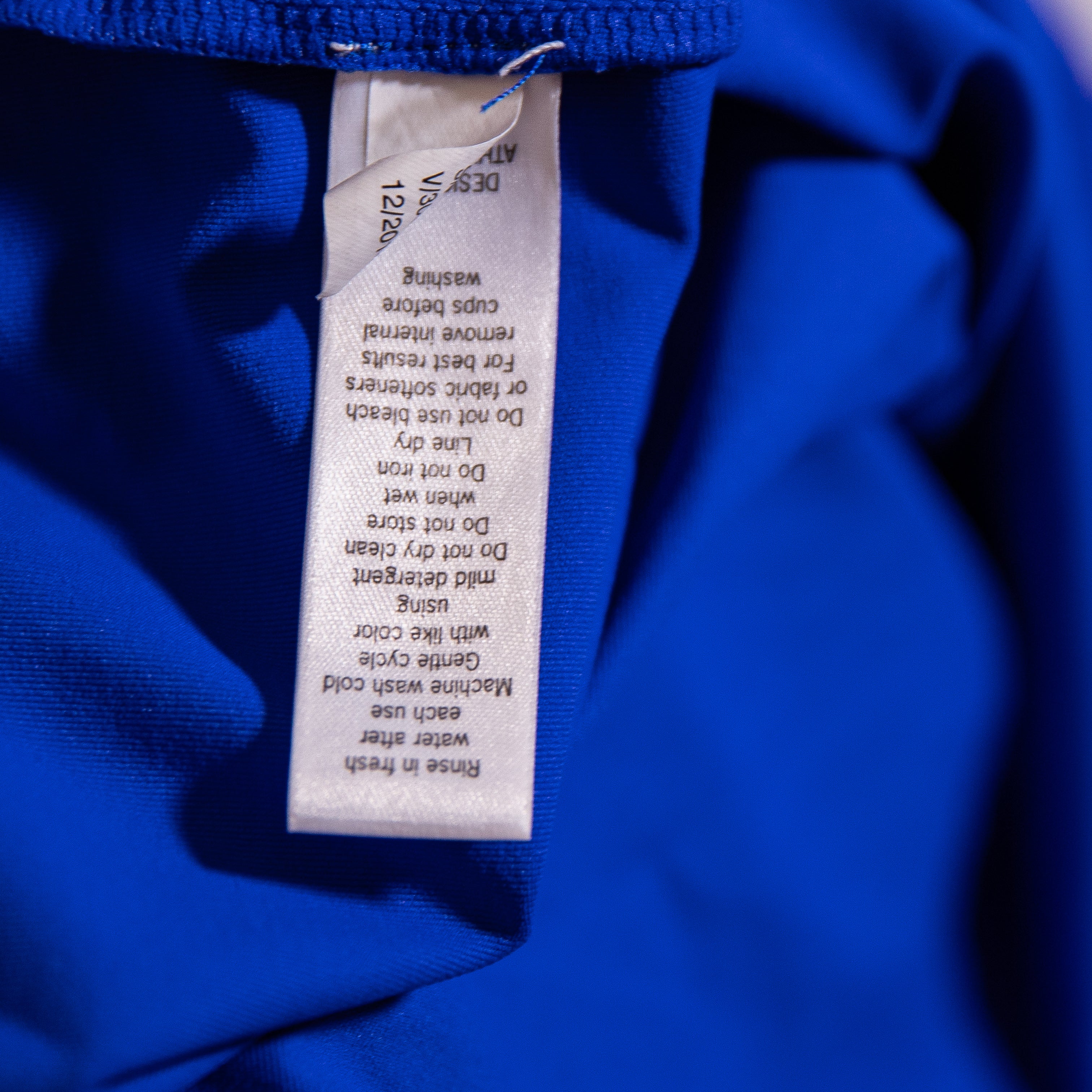 Athleta Women's Scoop Neck Tankini Bathing Suit Swimsuit Top Cobalt Blue Large