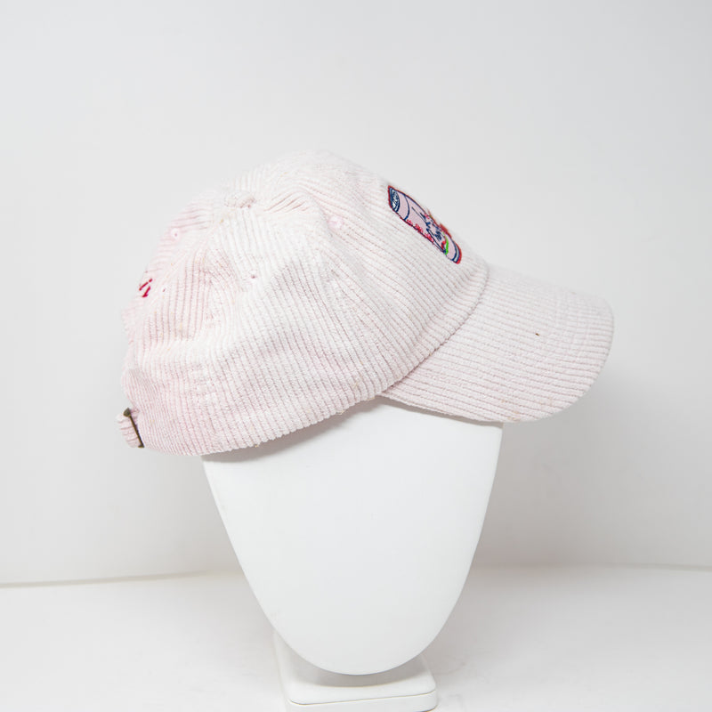 NEW La Croix Velvet Velour Corduroy Cherry Blossom Can Logo Embroidered Hat Cap