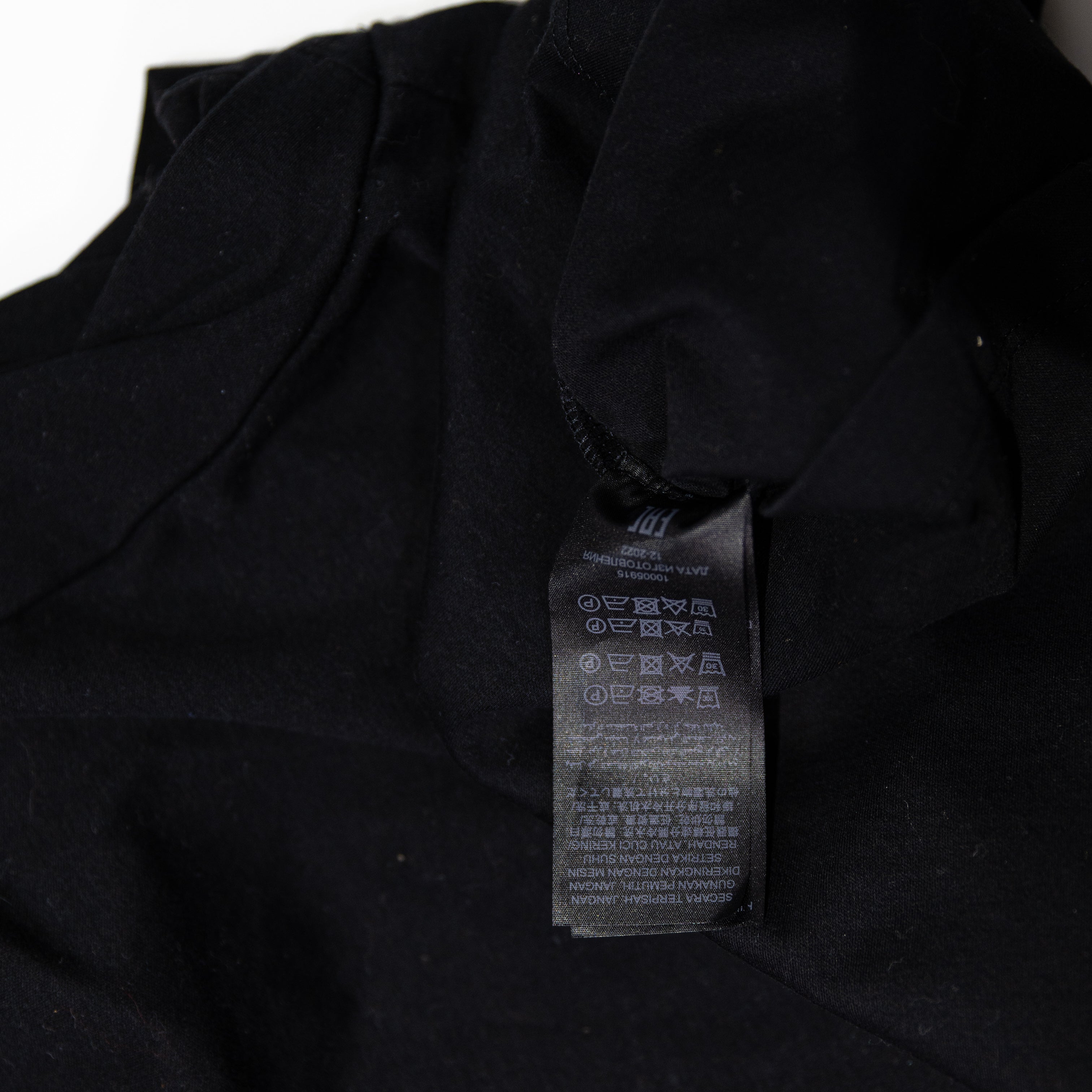 Tory Burch Stretch Knit Pleated Collar Sleeve Pullover Shirt Top Black Medium