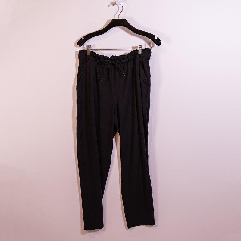 Lululemon Women's Keep Moving Pant 7/8 High-Rise Ankle Crop Track Pants Black 10