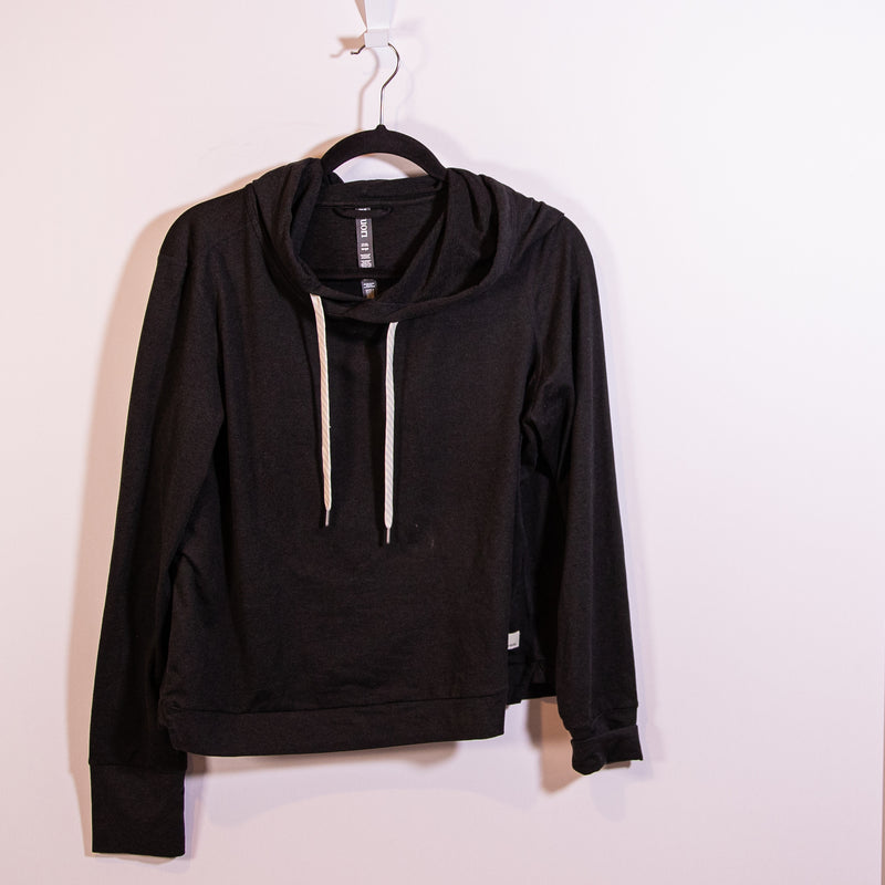 Vuori Women's Halo Essential Dream Knit Pullover Hoodie Sweater Heathered Black