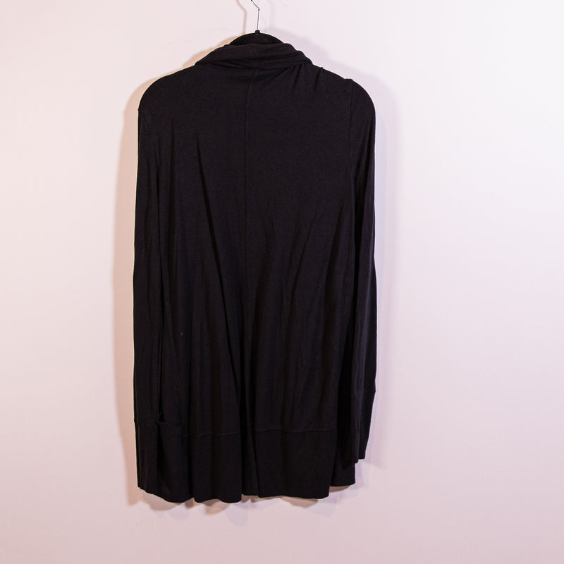 Athleta Pranayama Restore Nirvana Ultra Soft Open Front Cardigan Sweater Black S