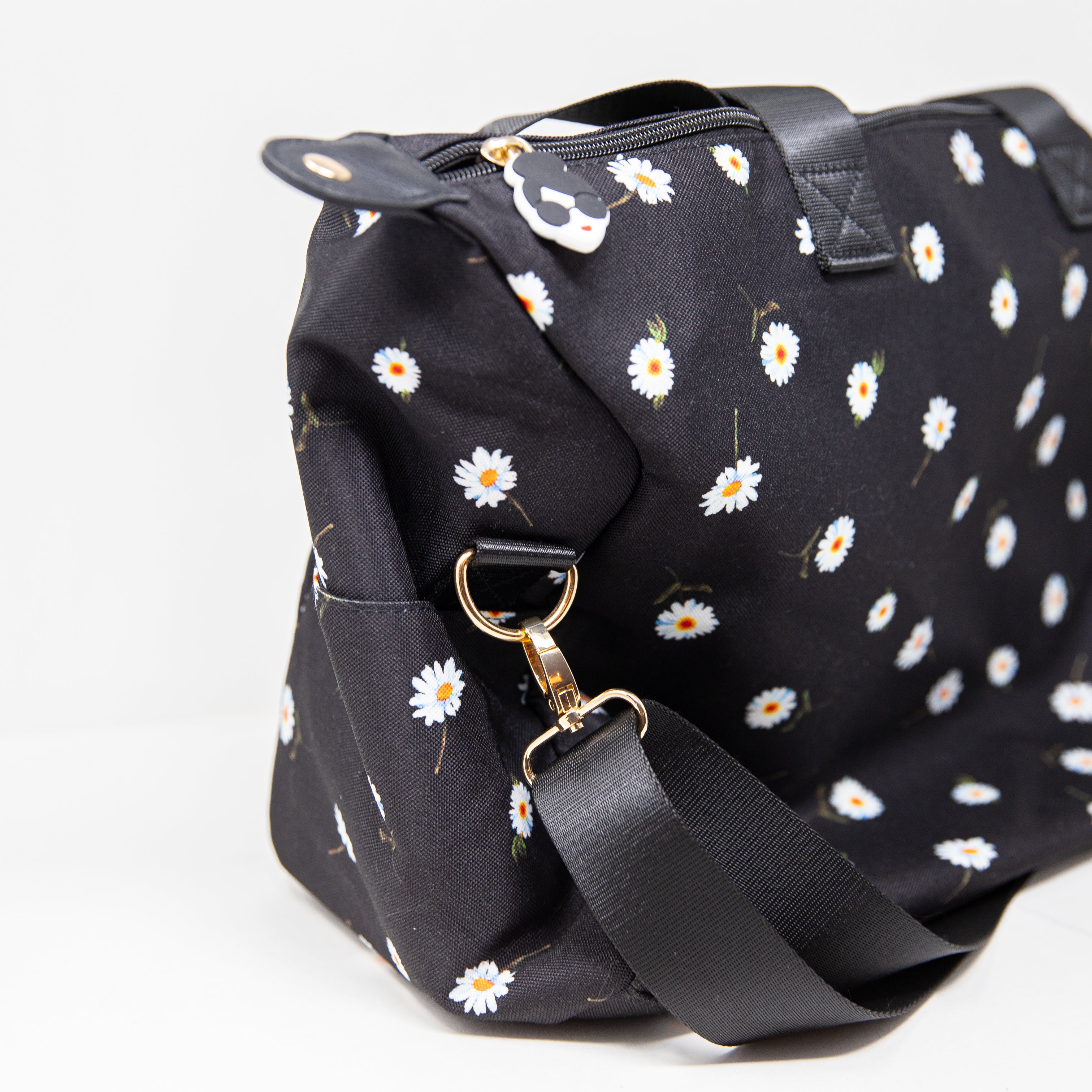NEW Alice And Olivia Daisy Floral Flower Print Pattern Gym Weekender Travel Bag
