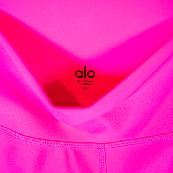 NEW Alo Yoga Women's 7/8 High Waist Airlift Athletic Work out Leggings Neon Pink