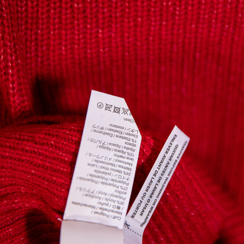 NEW J. Crew Puff Sleeve Lightweight Alpaca Knit Stretch Cardigan Sweater Ruby XS