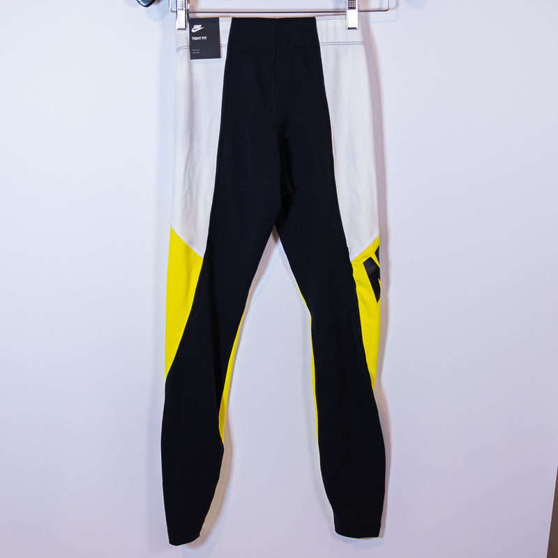 NEW Nike Women's Sportswear Leg-A-See Leg High Rise Athletic Tights Opti Yellow