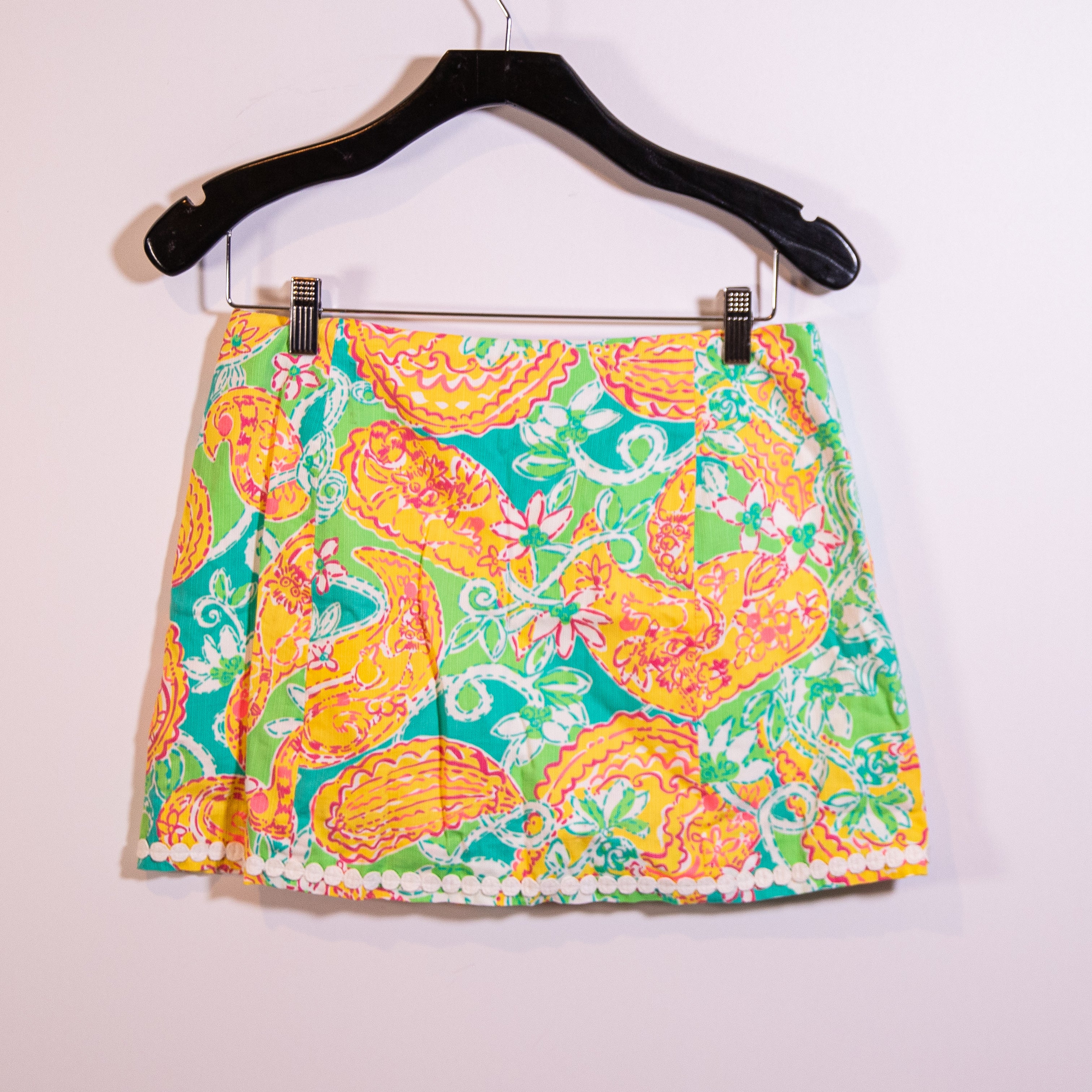 Lilly Pulitzer Dree Cotton Stretch Skort Pop Goes The Lemur Print Mini Skirt 4