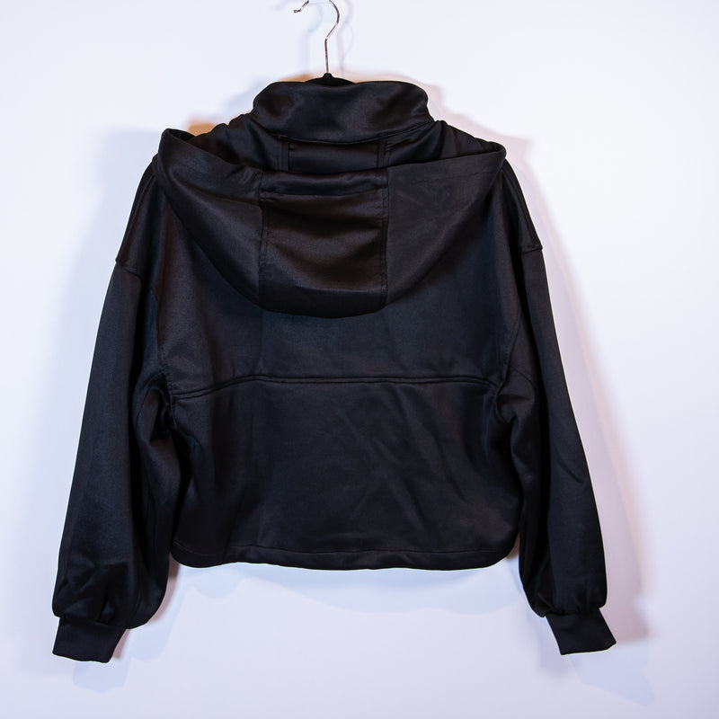 Zara Women's Activewear Full Zip Woven Layered Hoodie Sweatshirt