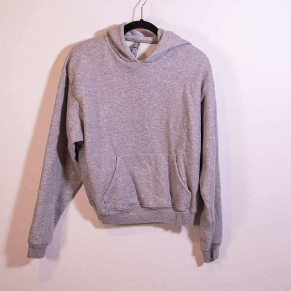 Skims Cotton Fleece Lined Pullover Hoodie Sweatshirt Sweater Heathered Gray M