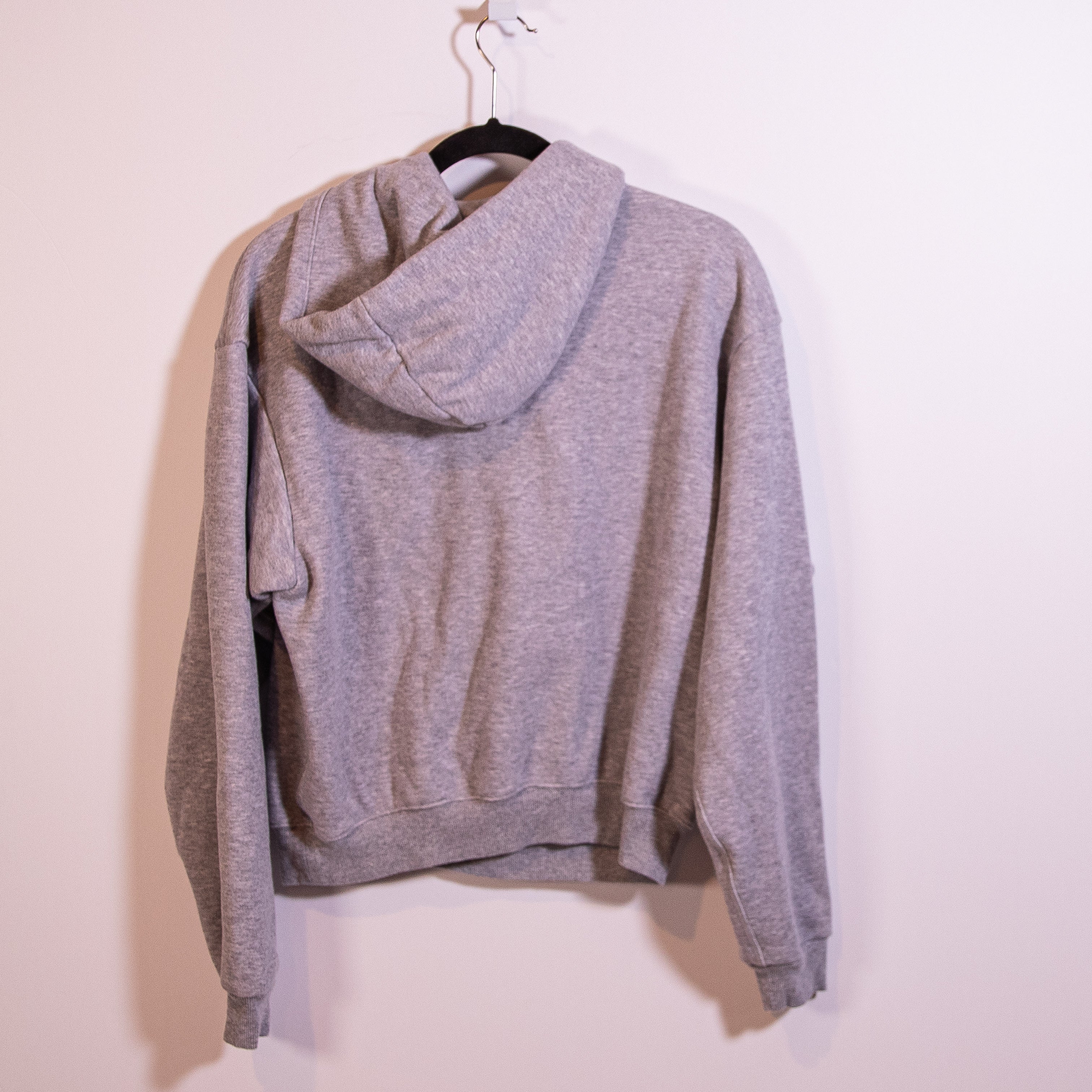 Skims Cotton Fleece Lined Pullover Hoodie Sweatshirt Sweater Heathered Gray M