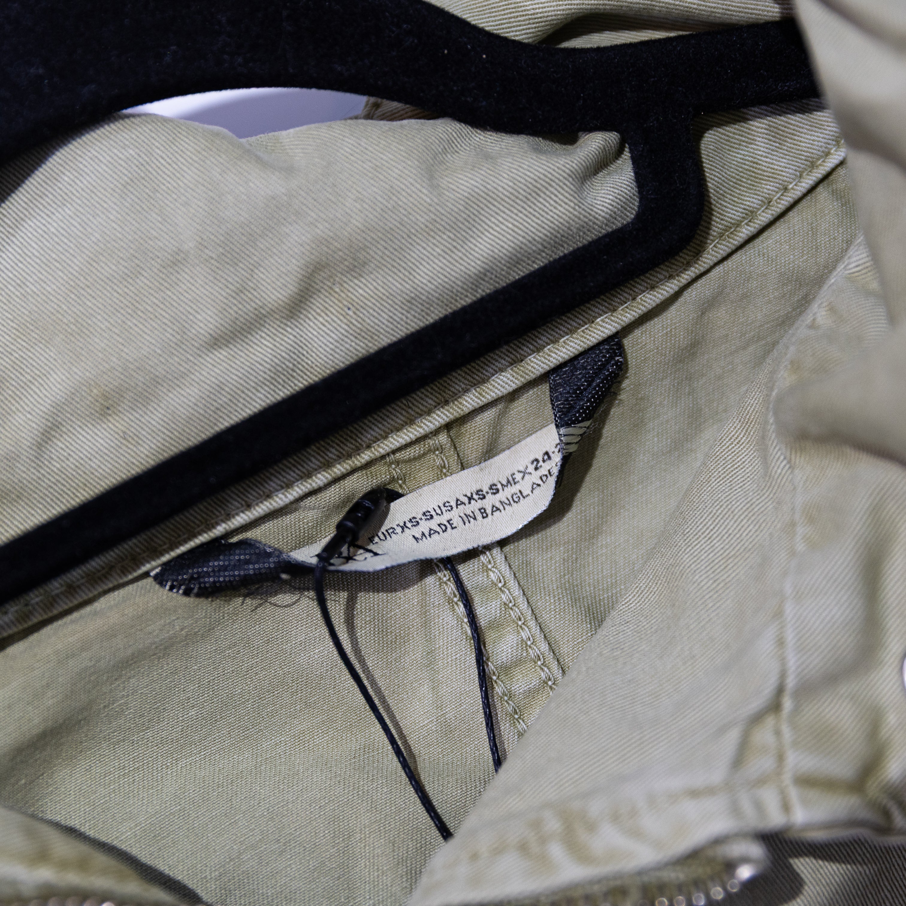 NEW Zara Cotton Multi Pocket Cargo Utility Army Full Zip Jacket Green XS/S