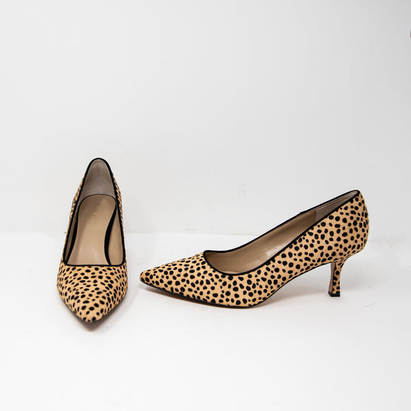 Ann Taylor New Eryn Cheetah Leopard Animal Print Pattern Haircalf Missy Heels 10