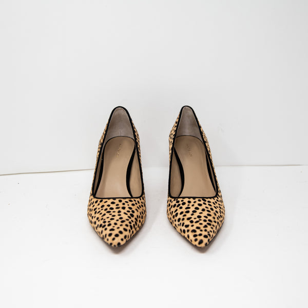 Ann Taylor New Eryn Cheetah Leopard Animal Print Pattern Haircalf Missy Heels 10