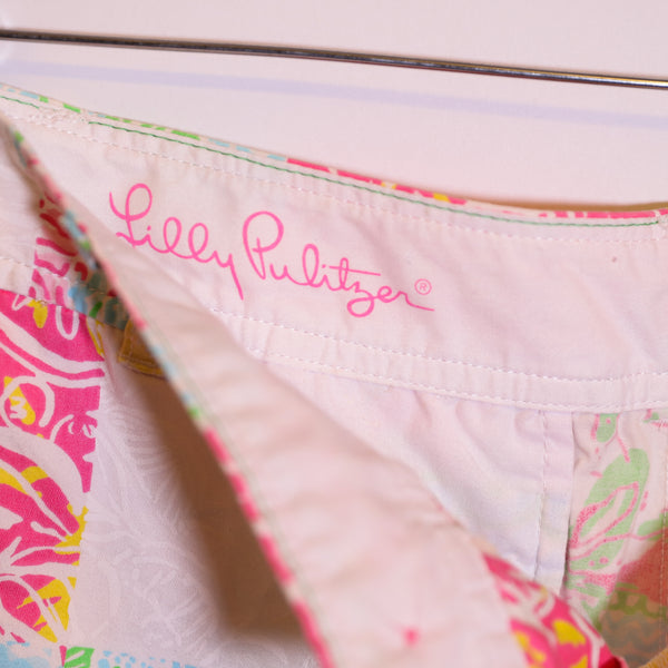 Lilly Pulitzer Callahan Cotton Patchwork Lobstah Roll Jellies Be Jammin Shorts