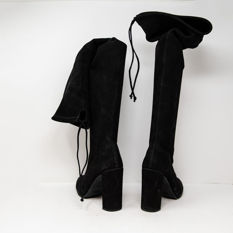 Stuart Weitzman Highchamp Genuine Suede Over The Knee High Heel Boots Shoes 10