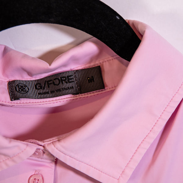 G/Fore Women's Lightweight Collared Sleeveless Polo Golf Pickleball Shirt Pink